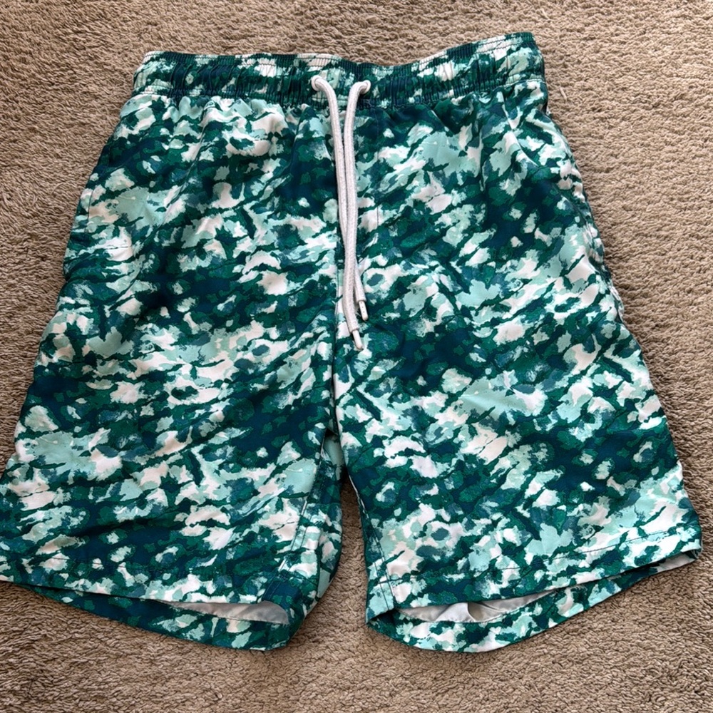 Men's Green Camouflage Swim Trunk - Brand Unknown